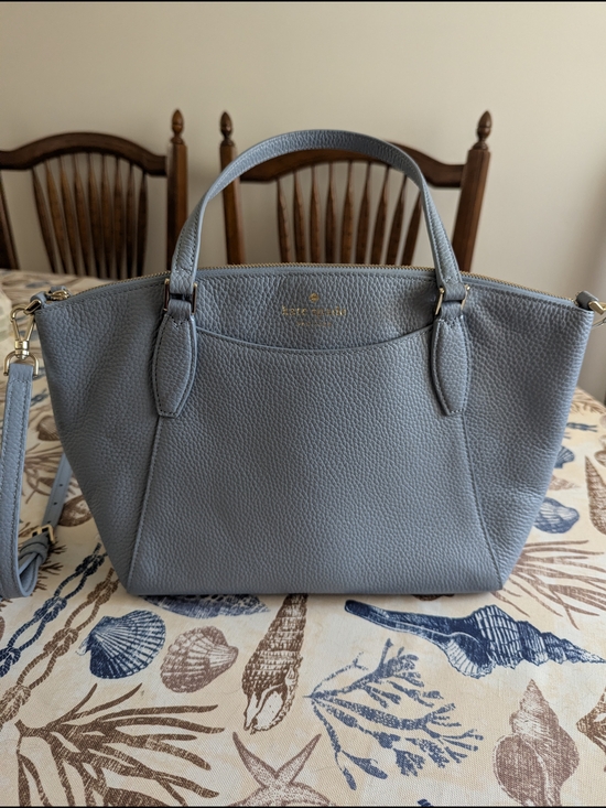 kate spade Handbags - kate spade Light Blue Pebbled Leather Satchel